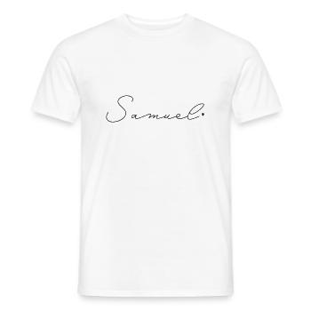 Name Samuel - Männer T-Shirt - Weiß - Vorne - AI Model Male 178 dark (178cm)