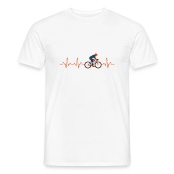Heartbeat Fahrrad - Männer T-Shirt - Weiß - Vorne - AI Model Male 178 dark (178cm)
