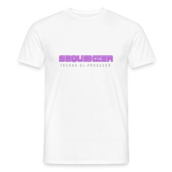 Sequenzer Logo Brand bigger - Männer T-Shirt - Weiß - Vorne - AI Model Male 178 dark (178cm)