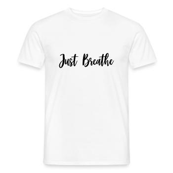 JUSTE RESPIRER - T-shirt homme - blanc - Devant - AI Model Male 178 dark (178cm)