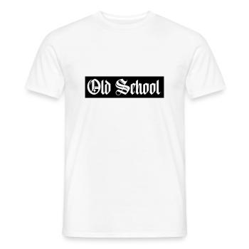 old school - Männer T-Shirt - Weiß - Vorne - AI Model Male 178 dark (178cm)