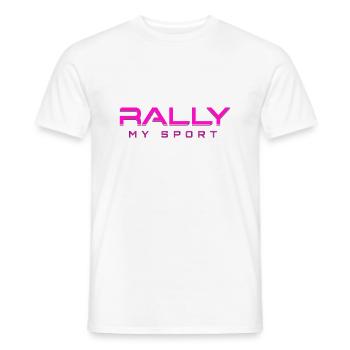 Rally my Sport 2 pink black - Men's T-Shirt - white - Front - AI Model Male 178 dark (178cm)