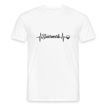 Steiermark Puls Herzlinie - Männer T-Shirt - Weiß - Vorne - AI Model Male 178 dark (178cm)