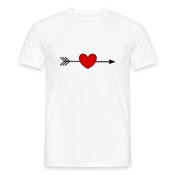 rotes Herz rot Valentinstag Geschenk - Männer T-Shirt - Weiß - Vorne - AI Model Male 178 dark (178cm)