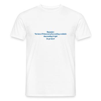 Learn from mistakes - Men's T-Shirt - white - Front - AI Model Male 178 dark (178cm)
