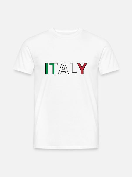 Italien Flagge - Männer T-Shirt - Weiß