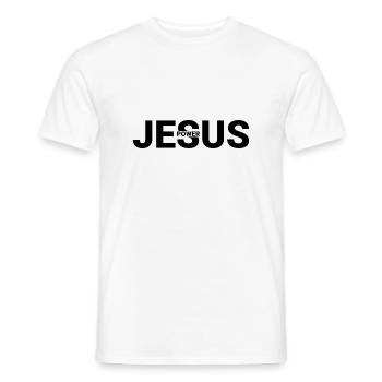 Jesus MACHT - Männer T-Shirt - Weiß - Vorne - AI Model Male 178 dark (178cm)