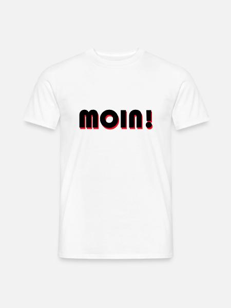 Moin - Männer T-Shirt - Weiß