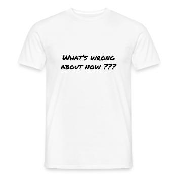 Qu’est-ce qui manque dans le présent ? – Déclaration profonde - T-shirt homme - blanc - Devant - AI Model Male 178 dark (178cm)