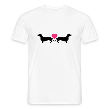 Mein Herz für Dackel - Männer T-Shirt - Weiß - Vorne - AI Model Male 178 dark (178cm)
