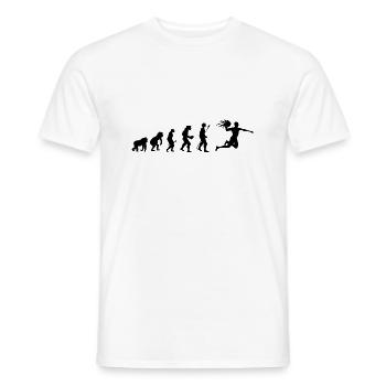 Handball évolution idée cadeau - T-shirt homme - blanc - Devant - AI Model Male 178 dark (178cm)