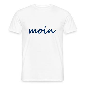 Moin - Guten Morgen - Nordsee - Ostsee - Möwe - Männer T-Shirt - Weiß - Vorne - AI Model Male 178 dark (178cm)