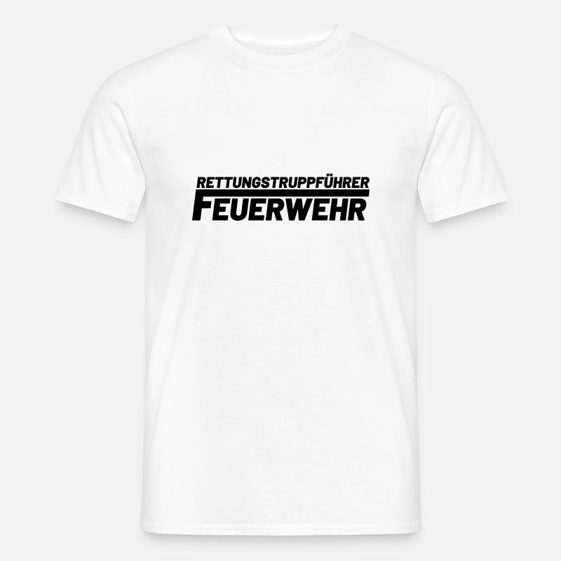 Rettungstruppführer freiwillige Feuerwehr - Männer T-Shirt - Weiß