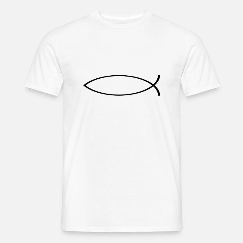 Fisch - Männer T-Shirt - Weiß