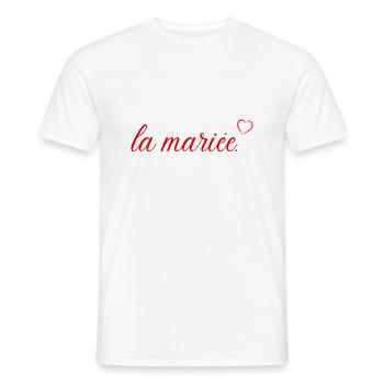 The Red Heart Bride - Men's T-Shirt - white - Front - AI Model Male 178 dark (178cm)
