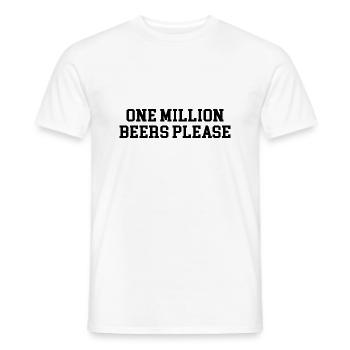 Dicton de fête de la bière - T-shirt homme - blanc - Devant - AI Model Male 178 dark (178cm)