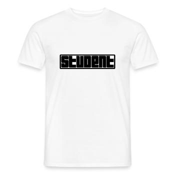 Student Logo - Männer T-Shirt - Weiß - Vorne - AI Model Male 178 dark (178cm)