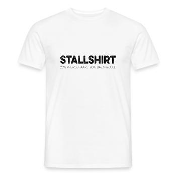 Stall Pferd Pferdeliebe Reiterin lustig - Männer T-Shirt - Weiß - Vorne - AI Model Male 178 dark (178cm)