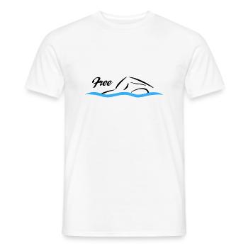 Freestyle Swimming - Men's T-Shirt - white - Front - AI Model Male 178 dark (178cm)