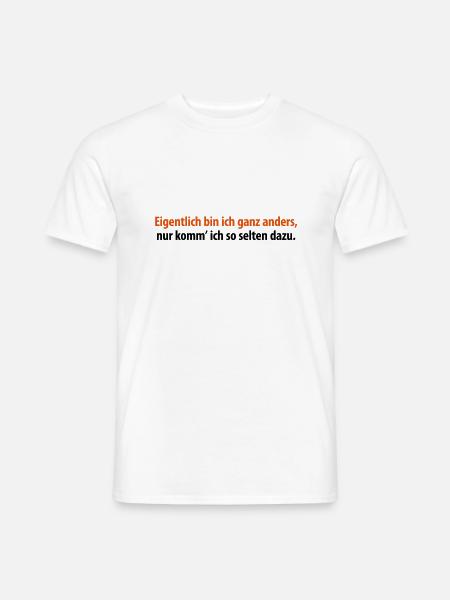 Actually, I'm quite different. strangely strange exotic - Men's T-Shirt - white