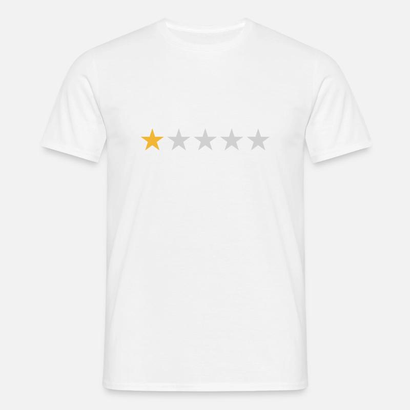 1 stjerne anmeldelse - 1 stjerne anmeldelse tom - T-shirt til herrer - hvid
