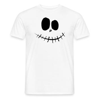 Pumpkin Face Halloween - Men's T-Shirt - white - Front - AI Model Male 178 dark (178cm)