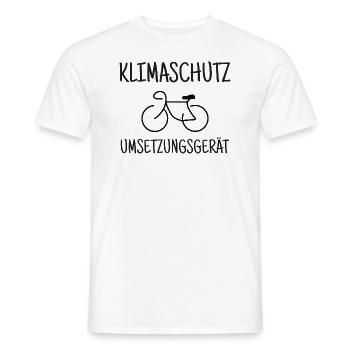 Klimaschutz- Umsetzungs- Gerät - Männer T-Shirt - Weiß - Vorne - AI Model Male 178 dark (178cm)