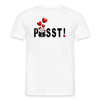 Panda Liebe Passt mit vielen süßen Herzen. - Männer T-Shirt - Weiß - Vorne - AI Model Male 178 dark (178cm)