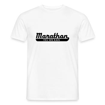 marathon - Men's T-Shirt - white - Front - AI Model Male 178 dark (178cm)