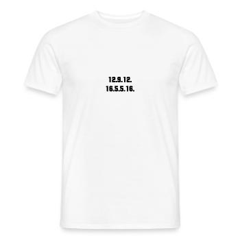 "Lil Peep" in numbers - Men's T-Shirt - white - Front - AI Model Male 178 dark (178cm)