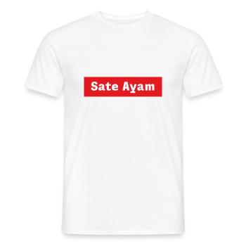 Sate Ayam - Männer T-Shirt - Weiß - Vorne - AI Model Male 178 dark (178cm)