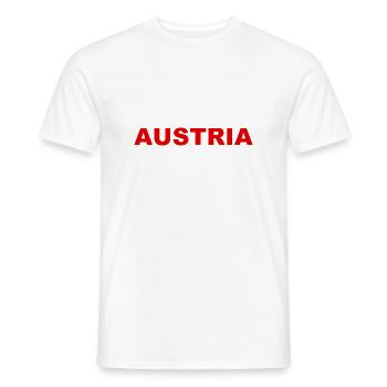 Austria - Österreich - Männer T-Shirt - Weiß - Vorne - AI Model Male 178 dark (178cm)