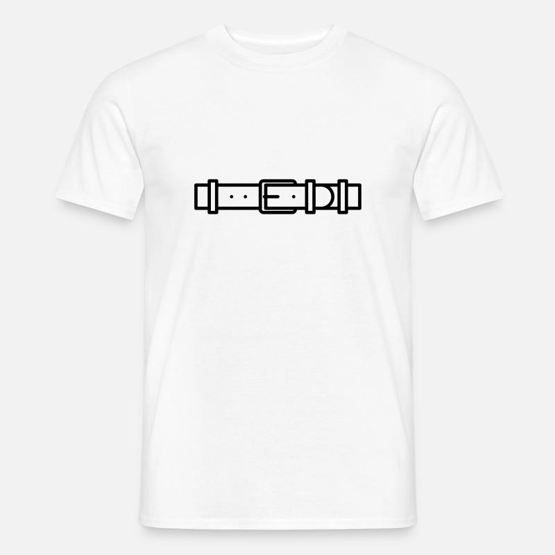 gürtel - Männer T-Shirt - Weiß