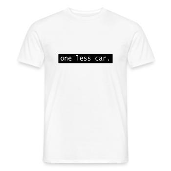One Less Car - Men's T-Shirt - white - Front - AI Model Male 178 dark (178cm)