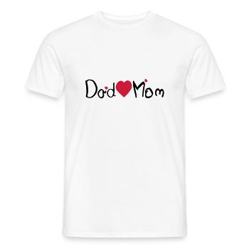 Maman de coeur de papa - T-shirt homme - blanc - Devant - AI Model Male 178 dark (178cm)