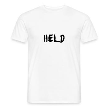 Held - Männer T-Shirt - Weiß - Vorne - AI Model Male 178 dark (178cm)