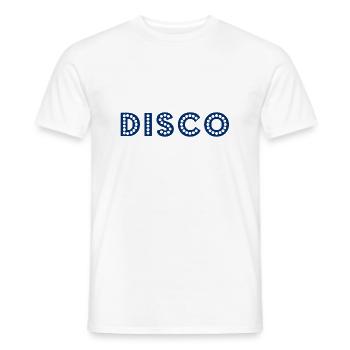 Disco Slogan - Logo - Männer T-Shirt - Weiß - Vorne - AI Model Male 178 dark (178cm)