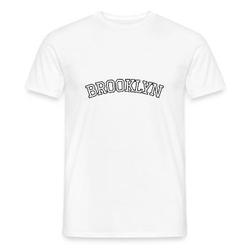 BKN full white, black outline - Männer T-Shirt - Weiß - Vorne - AI Model Male 178 dark (178cm)