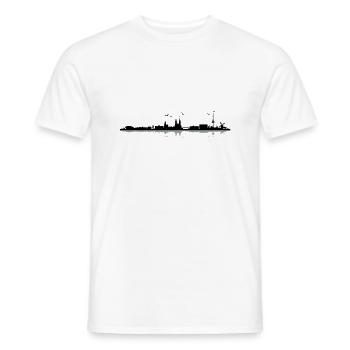 Brême Skyline - T-shirt homme - blanc - Devant - AI Model Male 178 dark (178cm)