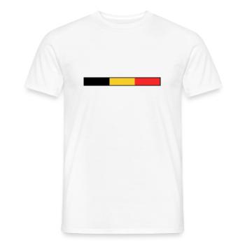 Belgium flag - Men's T-Shirt - white - Front - AI Model Male 178 dark (178cm)