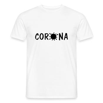 corona virus - T-shirt homme - blanc - Devant - AI Model Male 178 dark (178cm)
