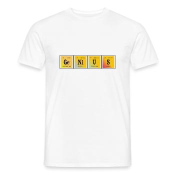 Genius - Men's T-Shirt - white - Front - AI Model Male 178 dark (178cm)