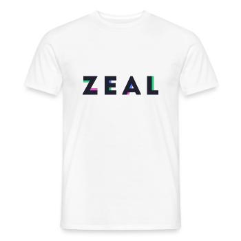 Zeal White - Men's T-Shirt - white - Front - AI Model Male 178 dark (178cm)