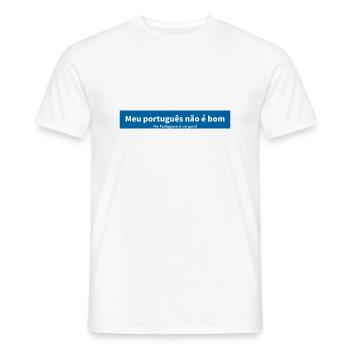 Portugiesisch - Männer T-Shirt - Weiß - Vorne - AI Model Male 178 dark (178cm)