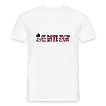 London Union Jack - Männer T-Shirt - Weiß - Vorne - AI Model Male 178 dark (178cm)