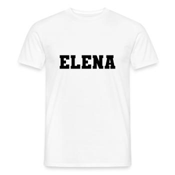 Name - Elena - Men's T-Shirt - white - Front - AI Model Male 178 dark (178cm)