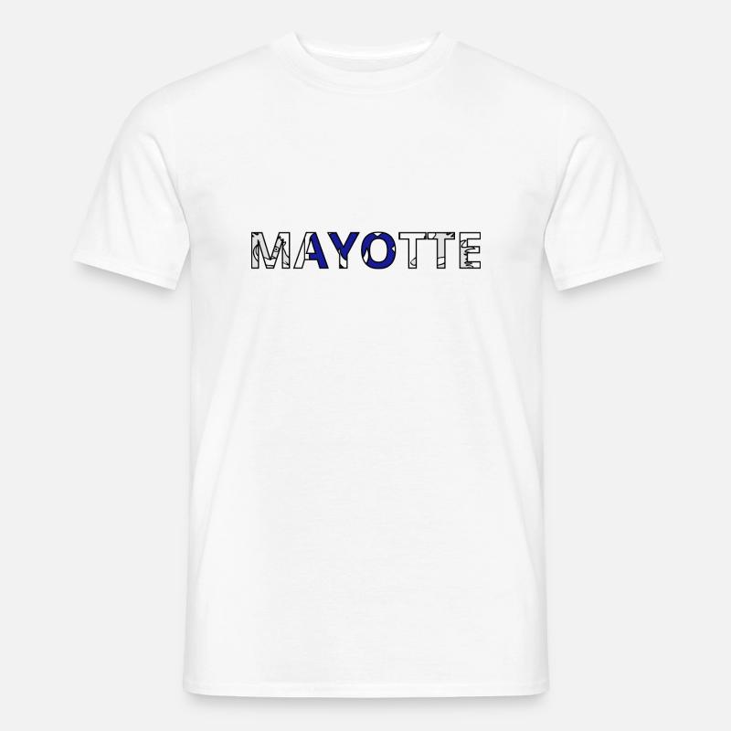 Mayotte-Flagge - Männer T-Shirt - Weiß