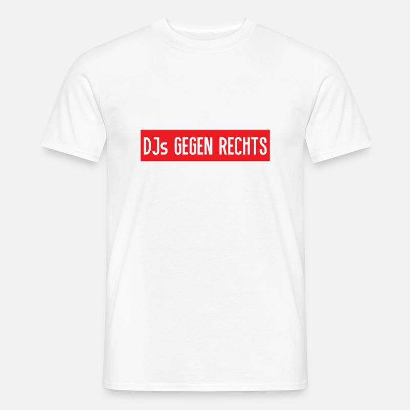 DJs gegen rechts - Männer T-Shirt - Weiß