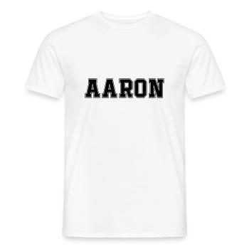 aaron - Männer T-Shirt - Weiß - Vorne - AI Model Male 178 dark (178cm)