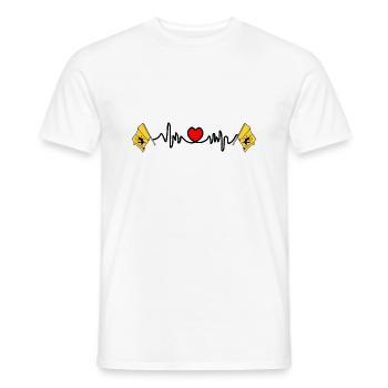 Heart rate cardio for Schaffhausen, Switzerland - Men's T-Shirt - white - Front - AI Model Male 178 dark (178cm)